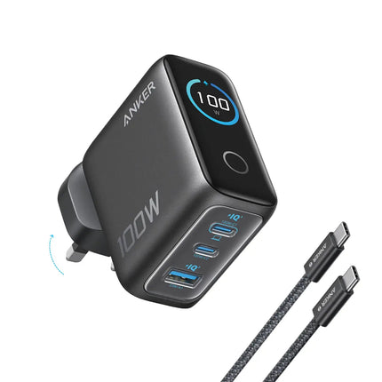 Anker 100W PD Fast Charging 3-Port GaN USB C Charger B121B
